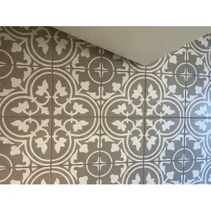 Motif de conception à 6 carreaux gris beige pour chambre à coucher salon salle à manger parc cour supermarché revêtement de sol extérieur mur de sol - Product Image 1