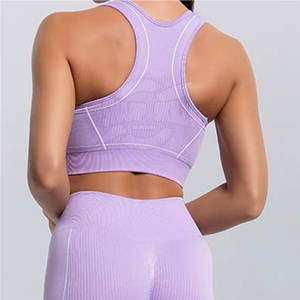 Nuevo Diseño de Alta Calidad, Conjunto de Yoga para Mujer de Talla Grande con Logotipo Personalizado, Cintura Elástica, Secado Rápido, Transpirable, Sin Mangas, 2 Piezas - Product Image 6