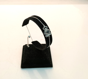 Attrayant Designer Noir Onyx Cut Gemstone 925 Bracelet En Argent Sterling En Gros En Ligne En Argent Sterling Noir Onyx Bracelets - Product Image 1