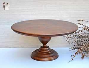 ถาดไม้อาซาเซียสำหรับวางเค้กและผลไม้ถาดไม้ทรงกลมสำหรับวางเค้ก - Product Image 6