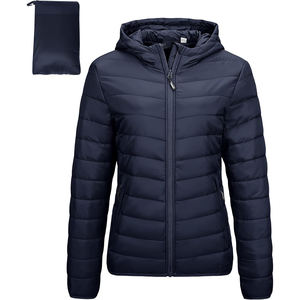 2026, chaqueta acolchada de invierno transpirable ligera para mujer, cierre de cremallera larga, ropa de abrigo cálida con capucha para clima frío de talla grande - Product Image 1