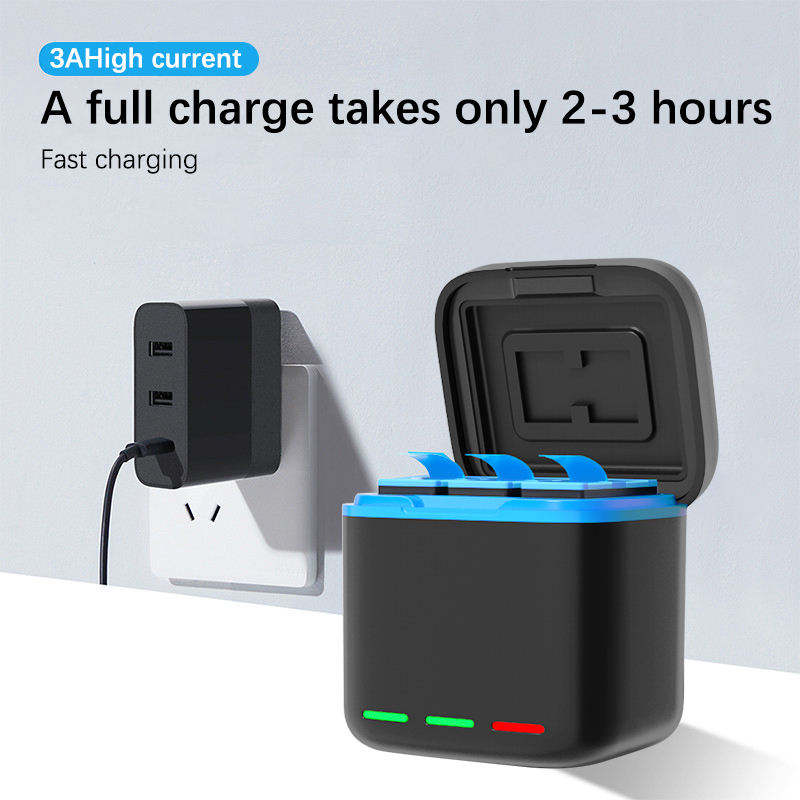 Hongdak Replace Sport Camera Gopros BATTERY with Charging Storage Box and TF Card Slots for Gopros 8 7 6 5 4