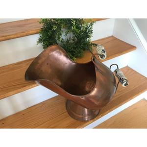 Seau à charbon en cuivre de qualité supérieure fabriqué à la main avec un aspect vieilli et parfait pour stocker le charbon près des cheminées tout en améliorant la décoration intérieure - Product Image 5