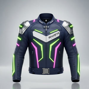 แจ็กเก็ตหนังสำหรับแข่งรถมอเตอร์ไซด์แบบมืออาชีพเสื้อแจ็คเก็ตหนังสำหรับขี่มอเตอร์ไซค์ออกแบบแบรนด์ได้ตามต้องการ - Product Image 1