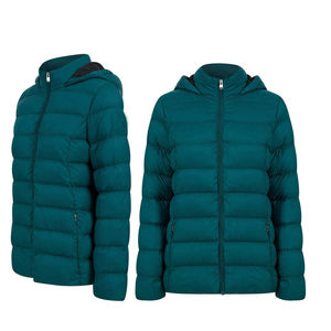 Veste matelassée en tricot d'hiver pour femmes fabriquée en usine, faible MOQ, style décontracté, satin rembourré, bulle unie, style écologique - Product Image 6