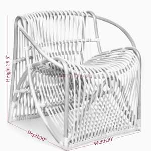 Hot Designs Sillón de ratán Silla de comedor de ratán de alta calidad y buen precio para fiesta de boda interior al aire libre - Product Image 5