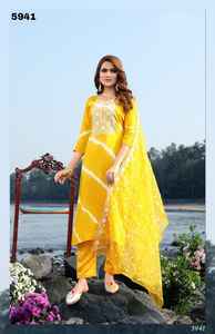 Pantalon Kurti en soie fait à la main pour femmes, Design Evergreen, Shibori, travail avec dupata, exportatrice et fournisseur de mode pour femmes - Product Image 3