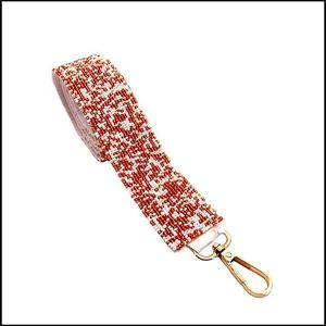 Sangle de sac en perles de rocaille avec logo personnalisé Design tendance avec fond de teint en coton Fabriqué par une sangle de sac en perles de rocaille avec logo personnalisé - Product Image 6