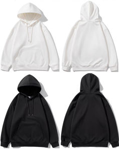 Pull à capuche en coton et polyester 300g pour hommes, sweat-shirts à capuche vierges avec impression de logo personnalisé - Product Image 3