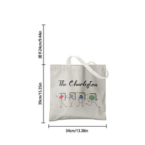 Bolsa de Lona con Diseño de Cultura del Mahjong Chino, Venta al Por Mayor Directa de Fábrica, Producto de Venta Caliente Transfronterizo - Product Image 5