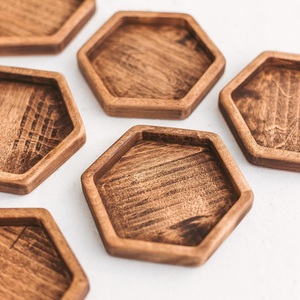 ถาดรองแก้วไม้อะคาเซียของขวัญแต่งงานเกรดสูงแผ่นและแผ่นรองสำหรับวางแก้วเครื่องดื่ม - Product Image 2