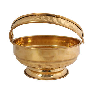 Accessoires de Puja Pot de Puja en laiton pur avec 7 tasses et cuillère Boîte de rangement en laiton naturel pour Puja - Product Image 5