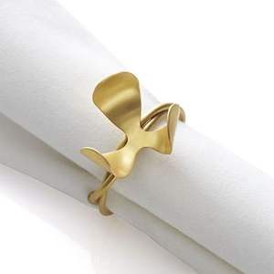 Porte-serviettes de luxe plaqué or en métal de qualité supérieure, forme personnalisable, parfait pour une décoration de fête et un repas élégants - Product Image 6