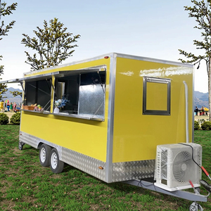 Chariot de cuisine mobile personnalisé aux normes américaines Remorque de restauration rapide multifonctionnelle pour hamburgers Hotdogs-220V à café - Product Image 2