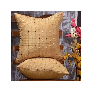 Cojín Rústico de 18x18 Pulgadas, 100% Algodón, Bordado con Diseño Paisley, Teñido con Tintes Herbales para Exportación a Granel, Envío Rápido y Marca Minorista - Product Image 3