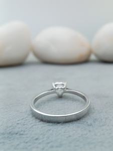 Anillo de diamante de boda de compromiso en forma de corazón de solitario elegante personalizado 100% satisfacción garantizada 14K 18K joyería fina Natural - Product Image 4