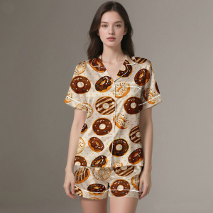 120 150 GSM de Vietnam Pijamas cómodos y transpirables 100% Seda Satén Ropa de dormir Impresión de transferencia de calor para todas las estaciones Pj's - Product Image 1