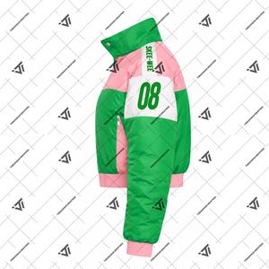 Alpha grec en gros |   Kapa |   Alpha |   Vêtements de sororité AKA Veste de course courte brodée pour femmes |   Objets grecs - Product Image 3