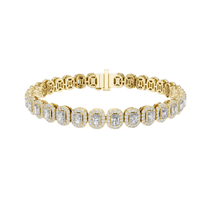 Bracelet tennis en diamant de laboratoire 7,04 CT, taille coussin, or 10KT, 14KT, 18KT et argent 925, options or rose, jaune, blanc - Product Image 2