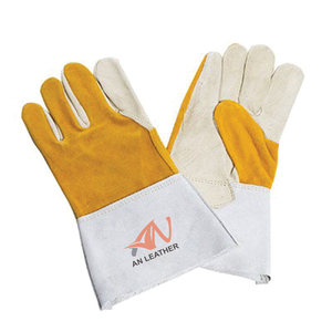 ถุงมือหนังสำหรับผู้ชายถุงมือทำงานหนังวัวแบบแยกทำจากโรงงานใหม่ - Product Image 2