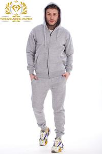 Conjuntos Deportivos de Invierno Cálidos al por Mayor, Ropa Deportiva de Gimnasio de 2 Piezas de Alta Calidad, Sudadera con Capucha y Cremallera con Logotipo Personalizado, Pantalones Deportivos Lisos - Product Image 4