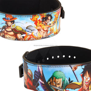 เข็มขัดหนังยกน้ำหนัก10มม. ดีไซน์ใหม่เข็มขัดยกกระชับลายพิมพ์แบบอนิเมะ - Product Image 5