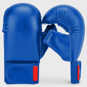 Gants de karaté Red Label avec pouce en cuir PU rouge, gants d'arts martiaux pour l'entraînement et le combat, protecteurs de mains durables - Product Image 1