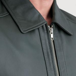 Veste en cuir pour homme sur mesure OEM fabriquée au Pakistan, logo sur le devant, respirante, veste de moto d'hiver - Product Image 6