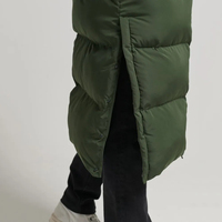 Vestes matelassées à capuche de haute qualité, surdimensionnées, imperméables, pour hommes, longues, avec design patchwork