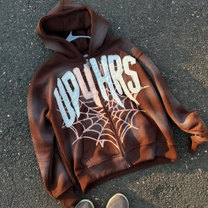 Premium Men's Boxy Cropped Sweatshirt <b>Short</b> <b>Sleeve</b> Streetwear <b>Hoodie</b> Custom Embroidery Logo Breathable DTG DTF Customizable - Product Image 2