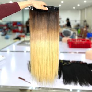 Meilleure qualité Clip dans l'os droit vietnamien cheveux humains génie trame cheveux 100% vrais cheveux humains - Product Image 1