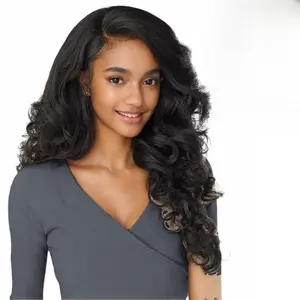 13X6 Best Heat Resistant Black 1B HD Lace Front Wig Lace Swiss Lace Loose Body Wave Synthetic Hair Wig for Women