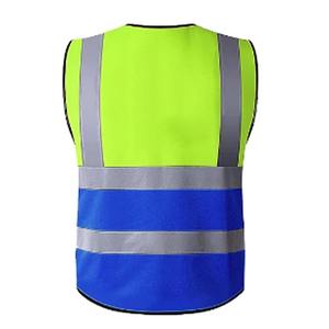 Gilet de sécurité réfléchissant en toile légère pour hommes, vêtement d'extérieur respirant d'été avec 5 poches dimensionnelles et logo personnalisé - Product Image 2