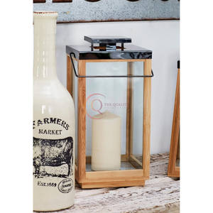 Tarros de vela de madera y metal de alta calidad con tapa metálica única para linternas decorativas de fiesta de Navidad - Product Image 5