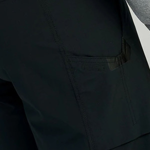 Men's Solid <b>Black</b> Oxford Polyester Bermuda Beach Shorts With Pockets Quick Dry Drawstring Waist Casual Style - Product Image 3