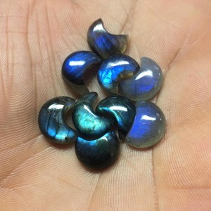 Cabochon de pierres précieuses en Calcite jaune Lot de forme ovale taille 20X25X30MM 10 pièces pierre de Calcite jaune lisse pour la fabrication de bijoux - Product Image 5