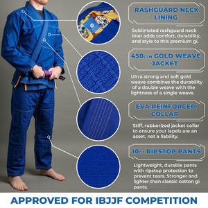 Kimono de Jiu-Jitsu Brésilien Personnalisé 100% Coton Tissu Durable 400g Tailles Adultes Unisexe - Product Image 1