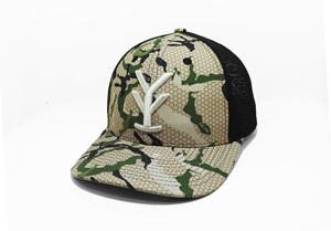 Custom Embroidery Logo <b>Camo</b> Trucker Hat Cotton Front Mesh Back <b>Cap</b> Structured Hunting Hat Outdoor Headwear Wholesale OEM Factory - Product Image 2
