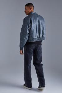 Veste de baseball brodée avec logo design Veste universitaire Blouson de baseball délavé pour hommes et femmes - Product Image 3