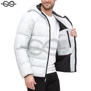 Veste à Capuche Homme Résistant à l'Eau Logo Doudoune Tailles Standard et Grandes Tailles Ultra Loft Argent XX-Large - Product Image 5