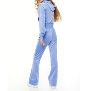 Nuevo diseño, traje de jogging de dos piezas, ropa de calle, chándales Acampanados para mujer, últimas llegadas, ropa de invierno, chándal acampanado para mujer - Product Image 2