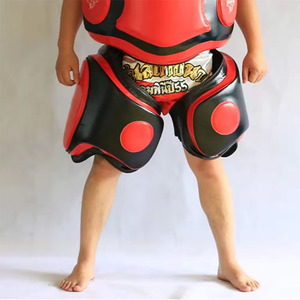 Protector de pierna de entrenamiento de Kickboxing personalizable, almohadillas de pierna de cuero PU duraderas para Muay Thai y MMA con logotipo personalizado en caja - Product Image 4