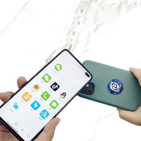 Etiqueta NFC impresa personalizada Tarjeta de moneda 13,56 Mhz código QR/código de barras/holograma/epoxi 215 etiqueta NFC para Google/Facebook