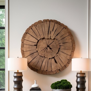 Arte de pared de madera moderno, sala de estar tapices de pared únicos para interiores, dormitorio y decoración del hogar, arte de pared de madera de estilo natural - Product Image 4