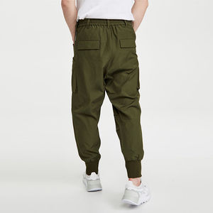 Joggers activos acampanados de verano para hombre, colección de otoño, pantalones de chándal transpirables, decoración de retazos, antiarrugas, liso, informal, recto - Product Image 3