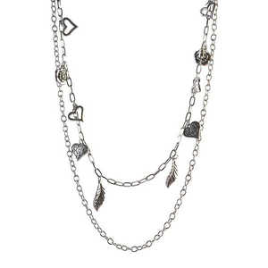 Collar Urthn Cadenas Finas Negro Oxidado 1104117 - Product Image 1
