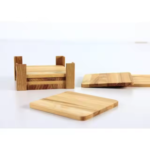 Posavasos de madera redondo liso de nueva tendencia para bebidas, producto de gran oferta y posavasos de nogal de la mejor calidad de Crescent Crafts - Product Image 4