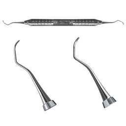 เครื่องมือขูดหูหิ้งแบบสองด้าน Hu-Friedy รุ่น Barnhart Curette # ด้ามจับเหล็กซาติน 6 ชิ้น ใช้พลังงานแบบแมนนวล ได้รับการรับรองมาตรฐาน CE ระดับ I - Product Image 1