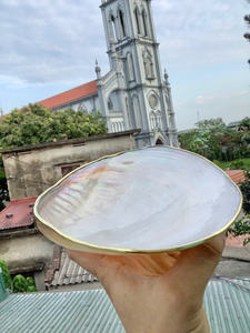 Coquilles de perles naturelles polies nacre dorée longue avec des tranches de coquille naturelle pour l'artisanat - Product Image 6