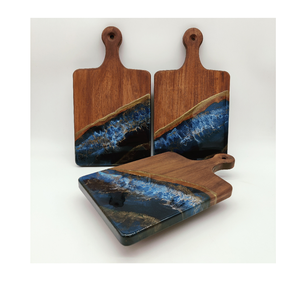 Tabla de quesos de madera y resina de Acacia para restaurantes, uso de catering, bloques para cortar carne, bloques de carnicero, la mejor calidad - Product Image 2